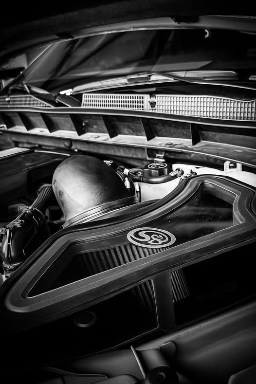 S&B intake installed on diesel engine at CS Automotive Solutions in Tomball TX — diesel performance upgrades Houston